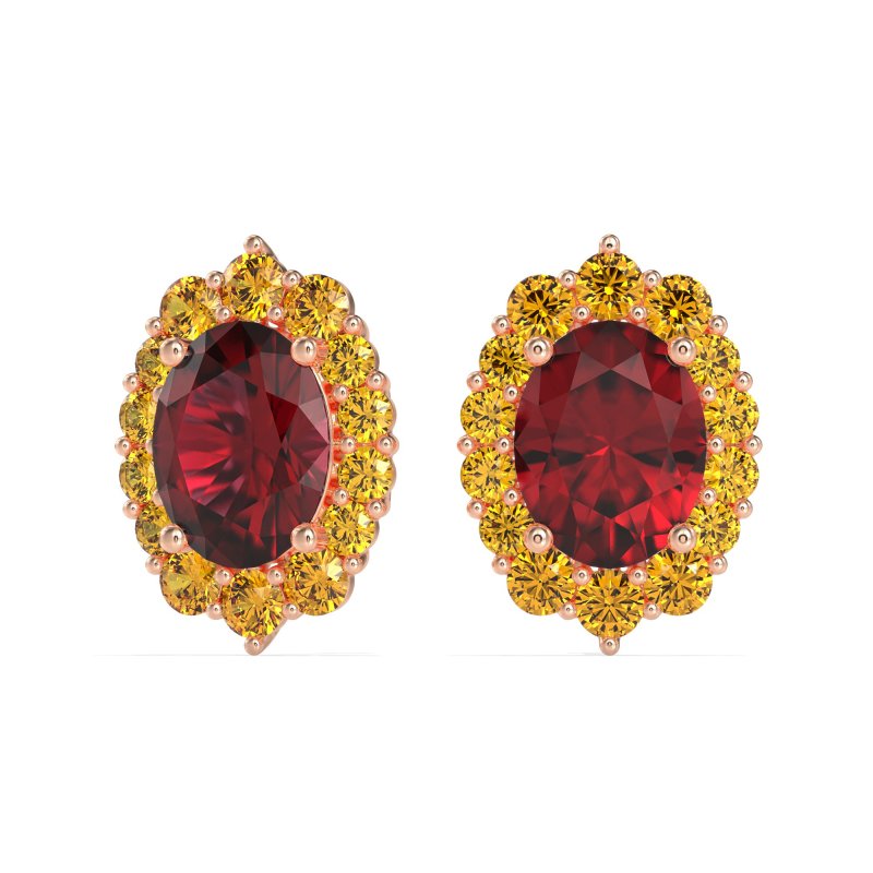 Floral Halo Stud Earrings