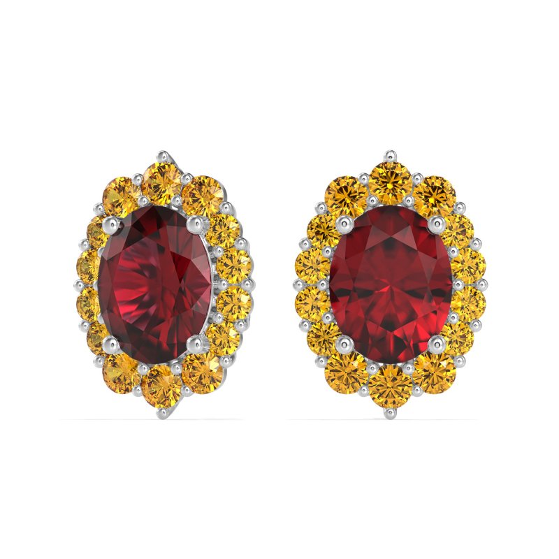 Floral Halo Stud Earrings