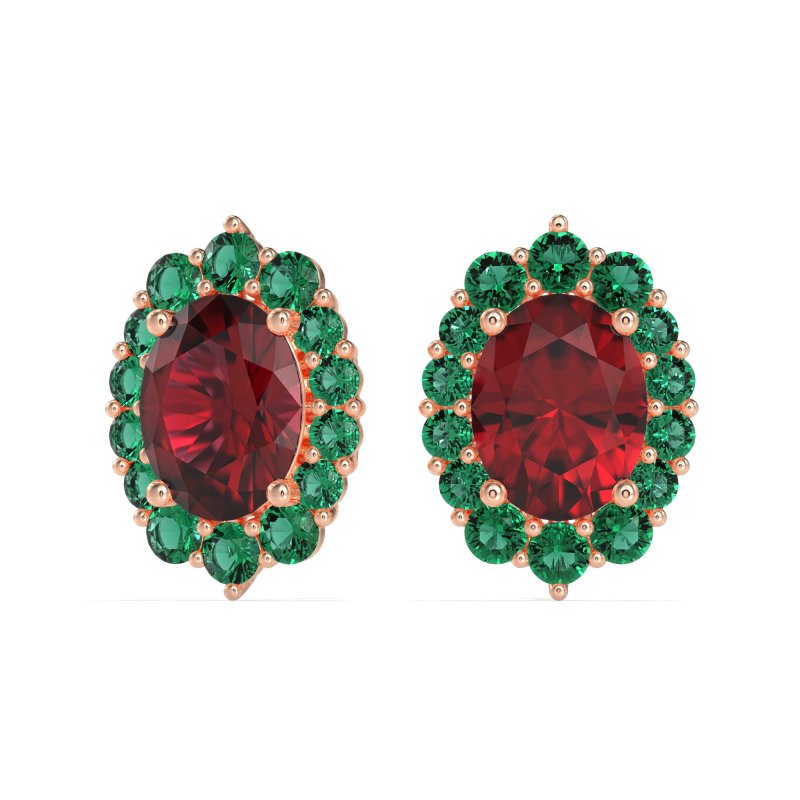 Floral Halo Stud Earrings