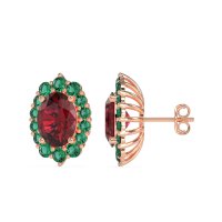 Floral Halo Stud Earrings