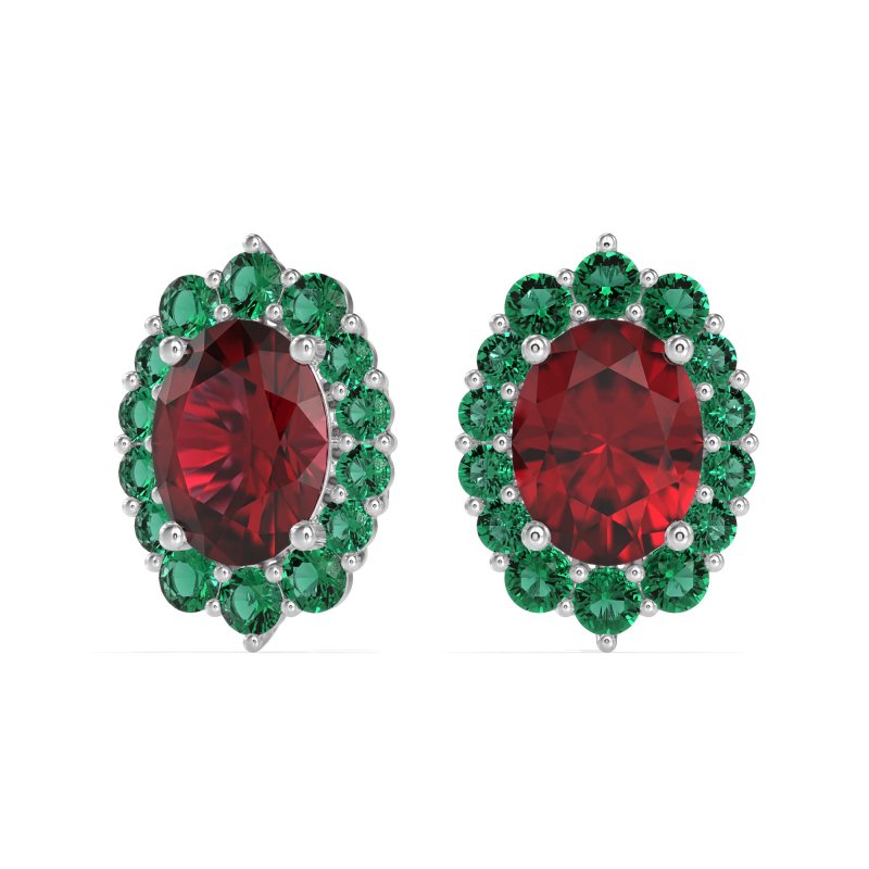 Floral Halo Stud Earrings