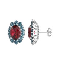 Floral Halo Stud Earrings
