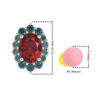 Floral Halo Stud Earrings