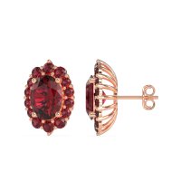 Floral Halo Stud Earrings