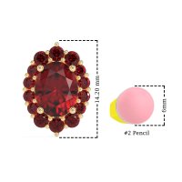 Floral Halo Stud Earrings