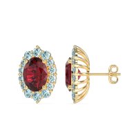 Floral Halo Stud Earrings