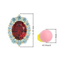 Floral Halo Stud Earrings