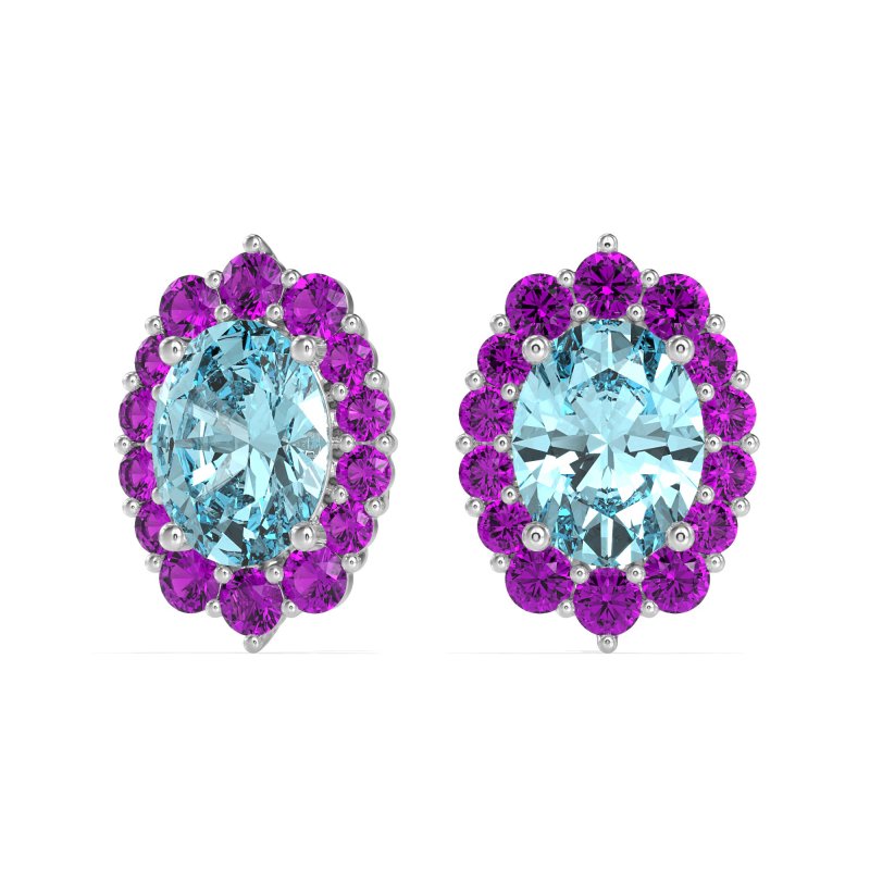 Floral Halo Stud Earrings