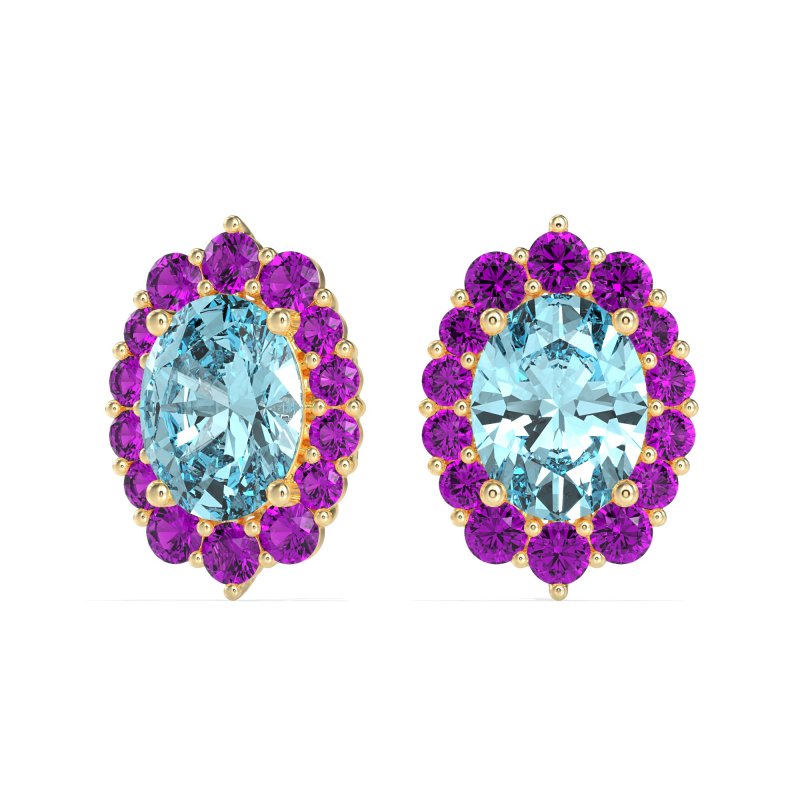 Floral Halo Stud Earrings