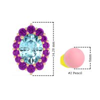 Floral Halo Stud Earrings