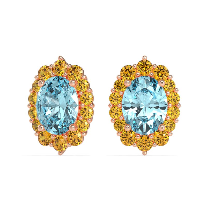 Floral Halo Stud Earrings