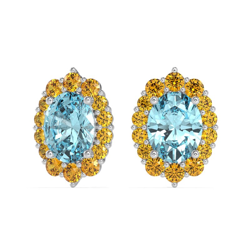 Floral Halo Stud Earrings