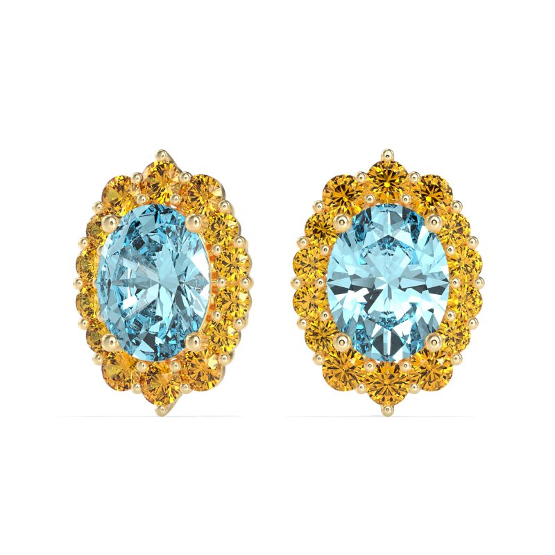 Floral Halo Stud Earrings