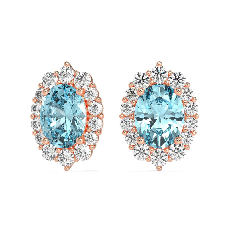 Floral Halo Stud Earrings
