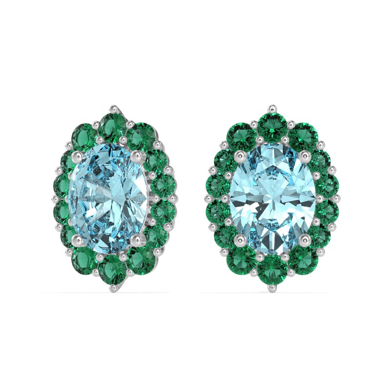 Floral Halo Stud Earrings