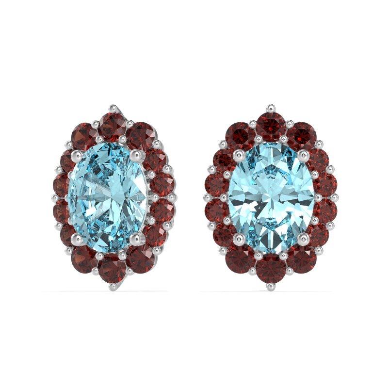 Floral Halo Stud Earrings