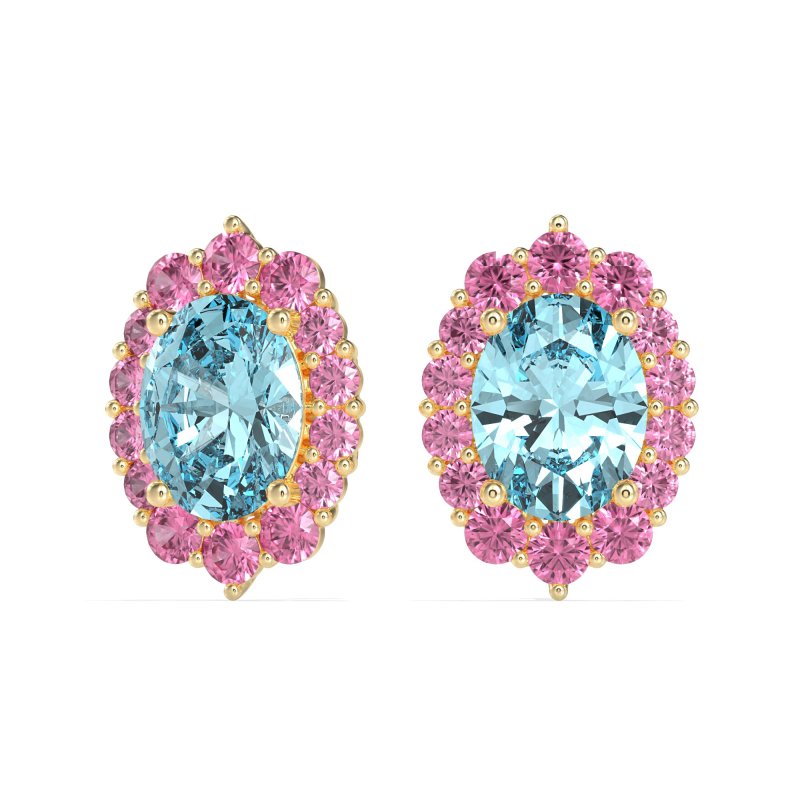 Floral Halo Stud Earrings