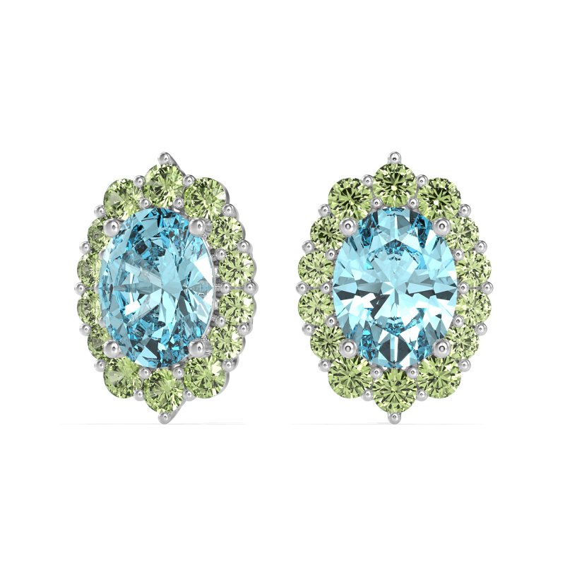 Floral Halo Stud Earrings