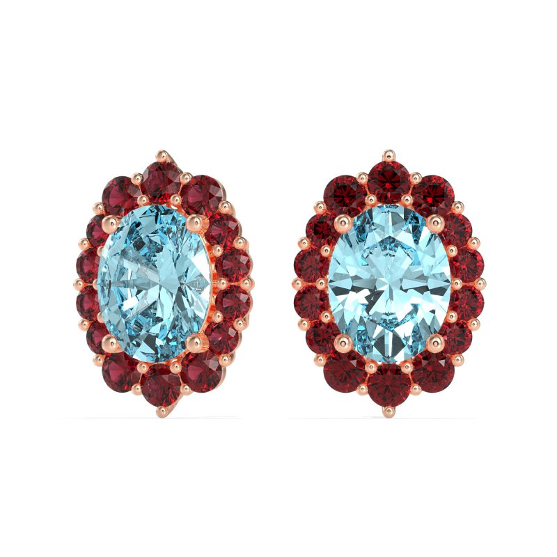Floral Halo Stud Earrings