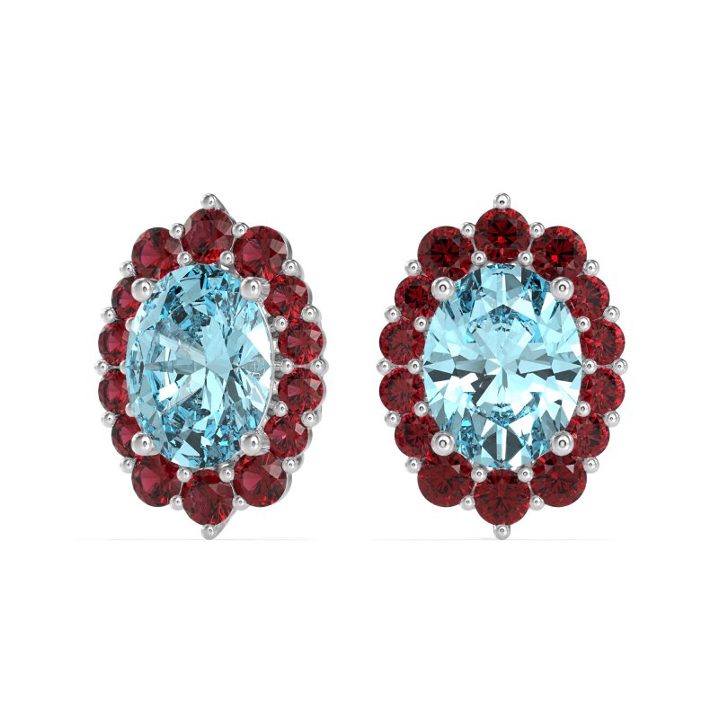 Floral Halo Stud Earrings