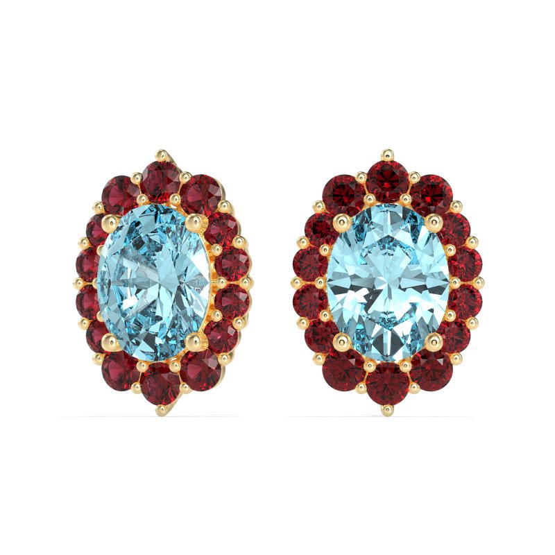 Floral Halo Stud Earrings