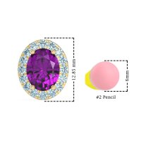 Classic Oval Halo Stud Earrings