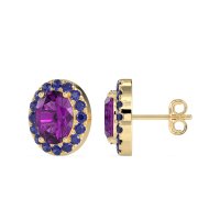Classic Oval Halo Stud Earrings