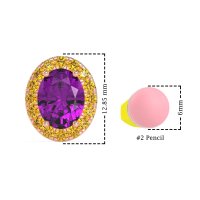 Classic Oval Halo Stud Earrings
