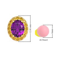 Classic Oval Halo Stud Earrings