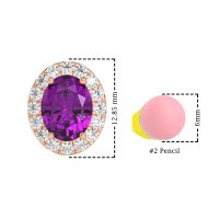 Classic Oval Halo Stud Earrings