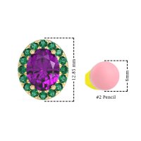 Classic Oval Halo Stud Earrings