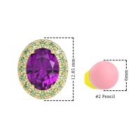 Classic Oval Halo Stud Earrings