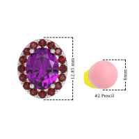 Classic Oval Halo Stud Earrings