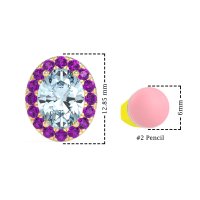Classic Oval Halo Stud Earrings