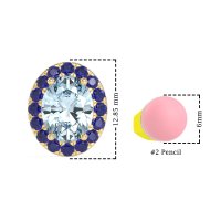 Classic Oval Halo Stud Earrings