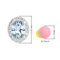Classic Oval Halo Stud Earrings