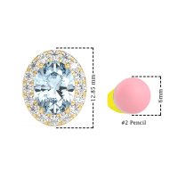 Classic Oval Halo Stud Earrings