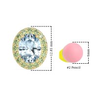 Classic Oval Halo Stud Earrings