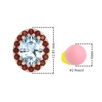 Classic Oval Halo Stud Earrings