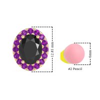 Classic Oval Halo Stud Earrings
