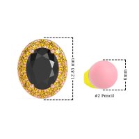 Classic Oval Halo Stud Earrings