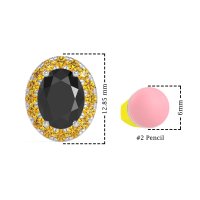 Classic Oval Halo Stud Earrings
