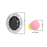 Classic Oval Halo Stud Earrings