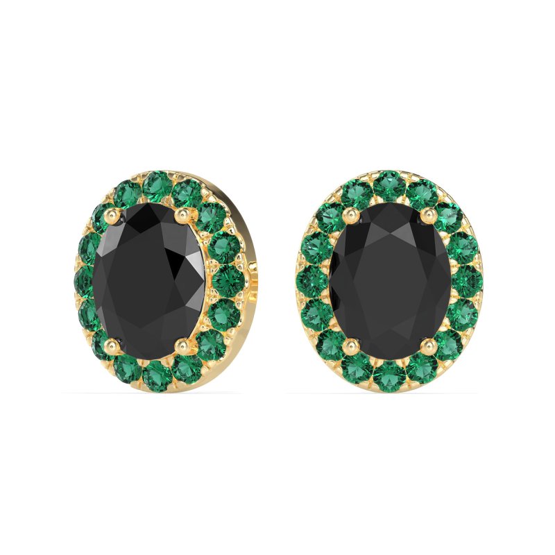 Classic Oval Halo Stud Earrings