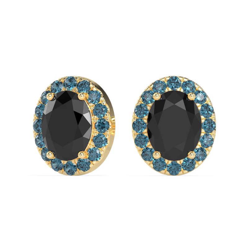 Classic Oval Halo Stud Earrings