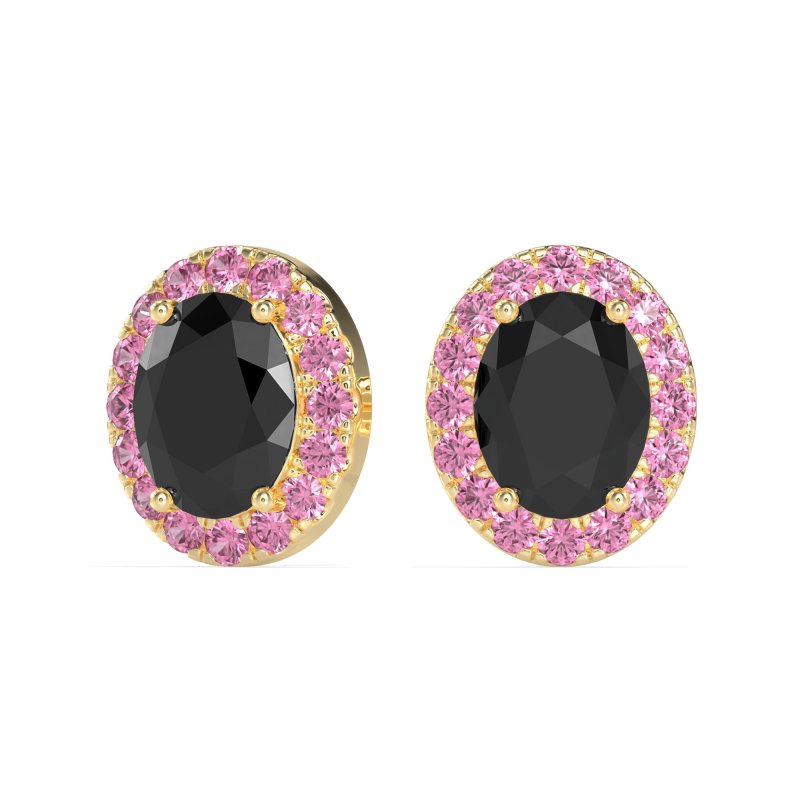 Classic Oval Halo Stud Earrings