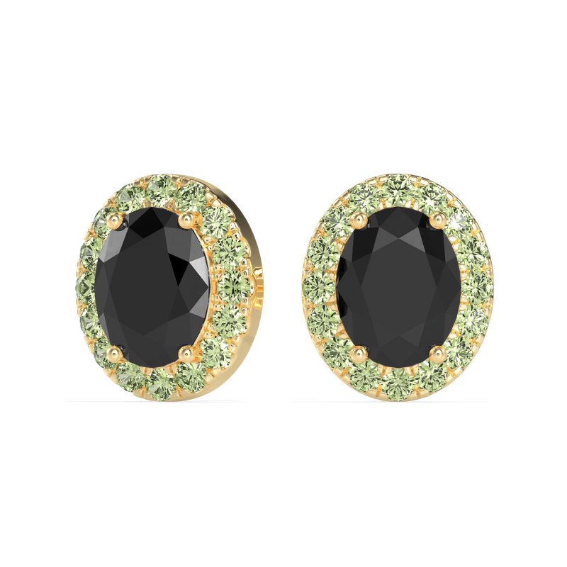 Classic Oval Halo Stud Earrings