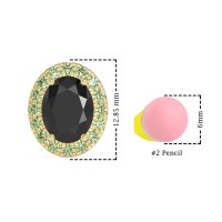 Classic Oval Halo Stud Earrings