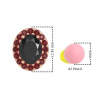 Classic Oval Halo Stud Earrings