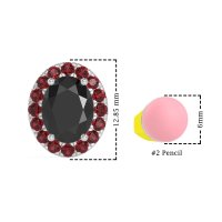 Classic Oval Halo Stud Earrings